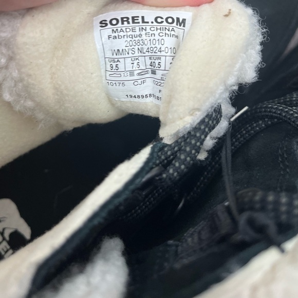 New Sorel Women's Evie Cozy Lace Wedge Boot, Size 9.5, Faux Sherpa Collar - Picture 10 of 14